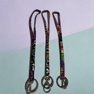 Vera Bradley Multicolor Patterned Wristlet Key Straps